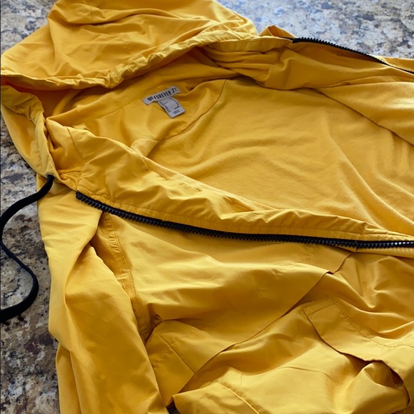 LIKE NEW Forever 21 Bright Yellow Athletic Hoodie - Picture 3 of 4